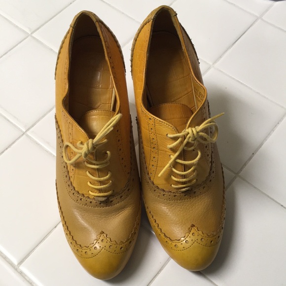 yellow cole haan shoes